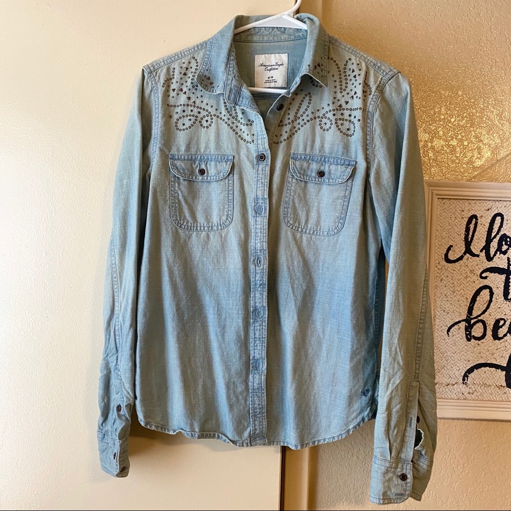 Denim Button Up - Picture 3 of 3